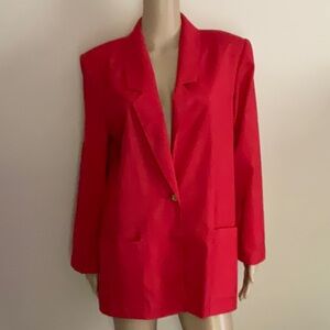 Vintage Radcliffe red lightweight blazer size 12